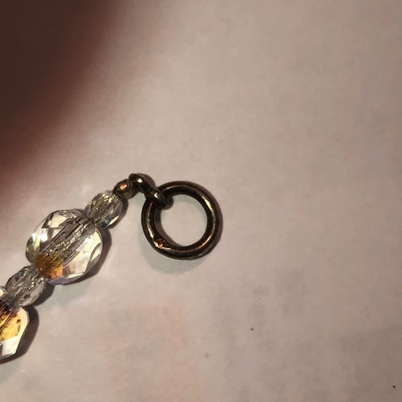 VTG Aurora Borealis Iridescent Glass Bead Necklace Sterling Silver Clasp 18.5” - Picture 4 of 6